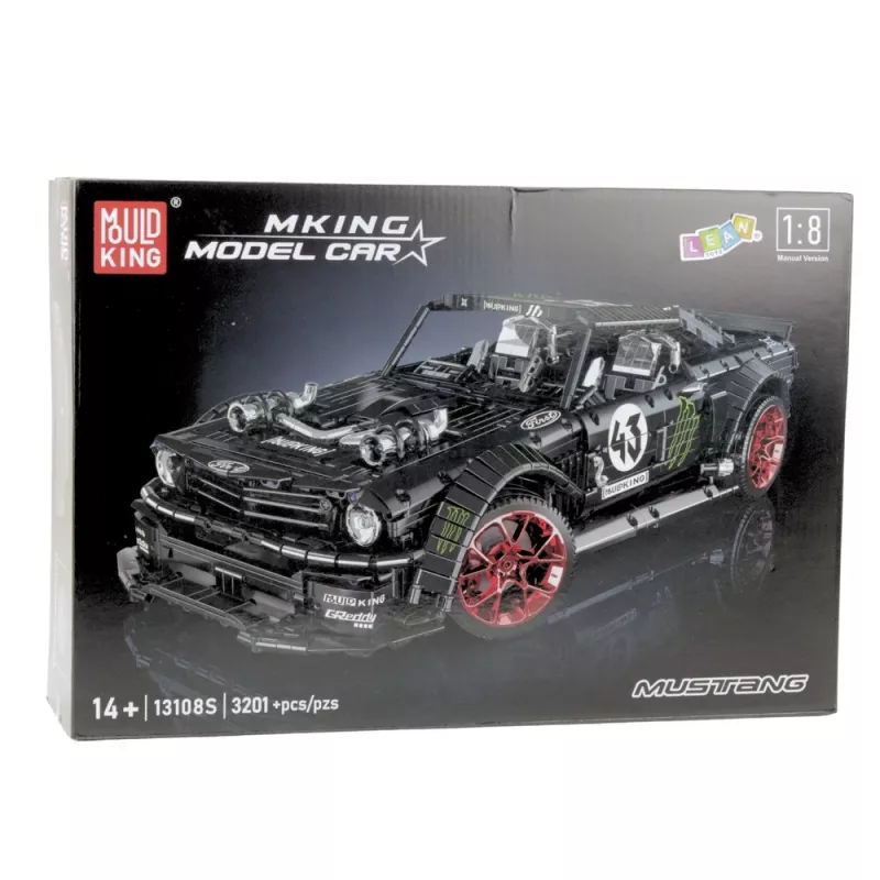 LEAN TOYS Bausteine Sportwagen Mustang Hoonicorn V2 Set - 3201 Teile, Maßstab 1:8, ABS-Kunststoff