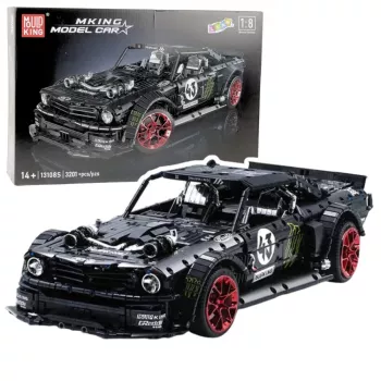 LEAN TOYS Bausteine Sportwagen Mustang Hoonicorn V2 Set - 3201 Teile, Maßstab 1:8, ABS-Kunststoff