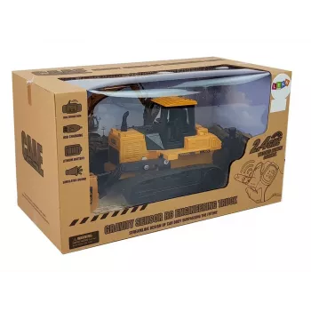 LEAN TOYS Bulldozer mit Raupenketten, ferngesteuert per Handgeste, 2.4G, 1:28