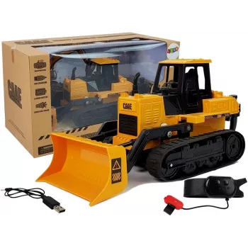 LEAN TOYS Bulldozer mit Raupenketten, ferngesteuert per Handgeste, 2.4G, 1:28