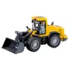 LEAN TOYS Bulldozer Bagger mit Lichtern, Geräuschen und beweglichem Schaufel – Gelb