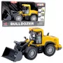 LEAN TOYS Bulldozer Bagger mit Lichtern, Geräuschen und beweglichem Schaufel – Gelb