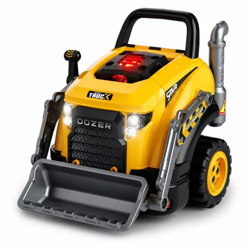 LEAN TOYS Bulldozer Excavator Take Apart Toy - Little Handyman with Lights, Sounds and Steam Effect (3+ Jahre)
