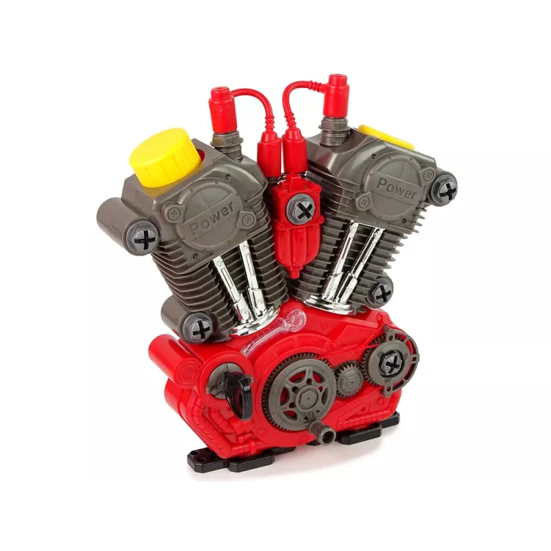 LEAN TOYS Automotor für den kleinen Mechaniker - DIY-Montage mit Licht und Sound
