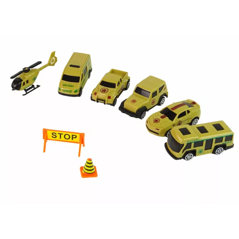 LEAN TOYS Abschleppwagen mit Federantrieb und Koffer für grüne Autos