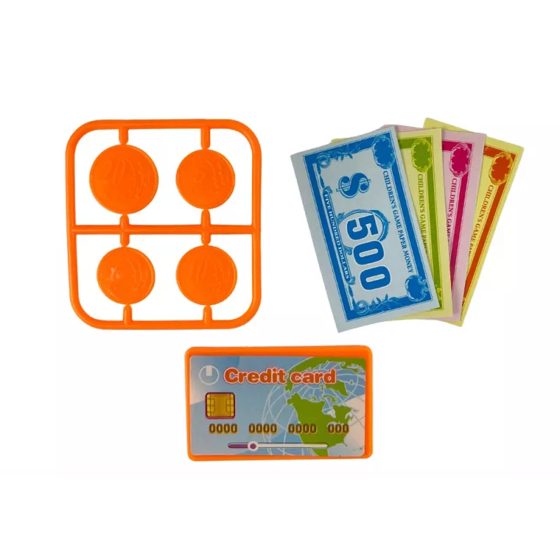 LEAN TOYS Registrierkasse mit Waage für Keksverpackungen, Batterie und Scanner
