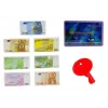 LEAN TOYS Registrierkasse mit Einkaufswagen, Körben & Zubehör | 35-teiliges Rollenspiel-Set mit funktionierendem Taschenrechner, beleuchtetem Scanner, Mikrofon, Einkaufswagen und Korb | Für Kinder ab 3 Jahren