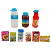 LEAN TOYS Registrierkasse mit Einkaufswagen, Körben & Zubehör | 35-teiliges Rollenspiel-Set mit funktionierendem Taschenrechner, beleuchtetem Scanner, Mikrofon, Einkaufswagen und Korb | Für Kinder ab 3 Jahren