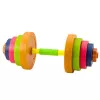 LEAN TOYS Kinder-Hantel, rutschfester Schaumstoff, 8 Scheiben, Kunststoff, bunt
