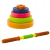 LEAN TOYS Kinder-Hantel, rutschfester Schaumstoff, 8 Scheiben, Kunststoff, bunt