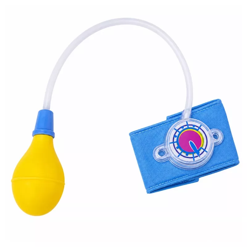 LEAN TOYS Kinder-Blutdruckmessgerät mit beweglichem Zeiger, Blau