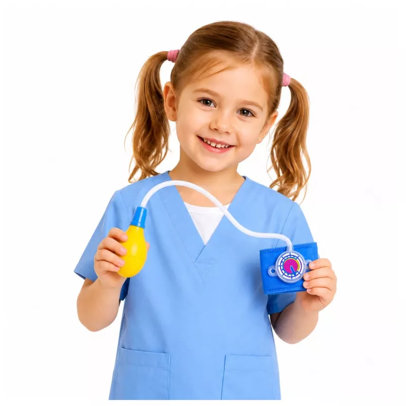 LEAN TOYS Kinder-Blutdruckmessgerät mit beweglichem Zeiger, Blau