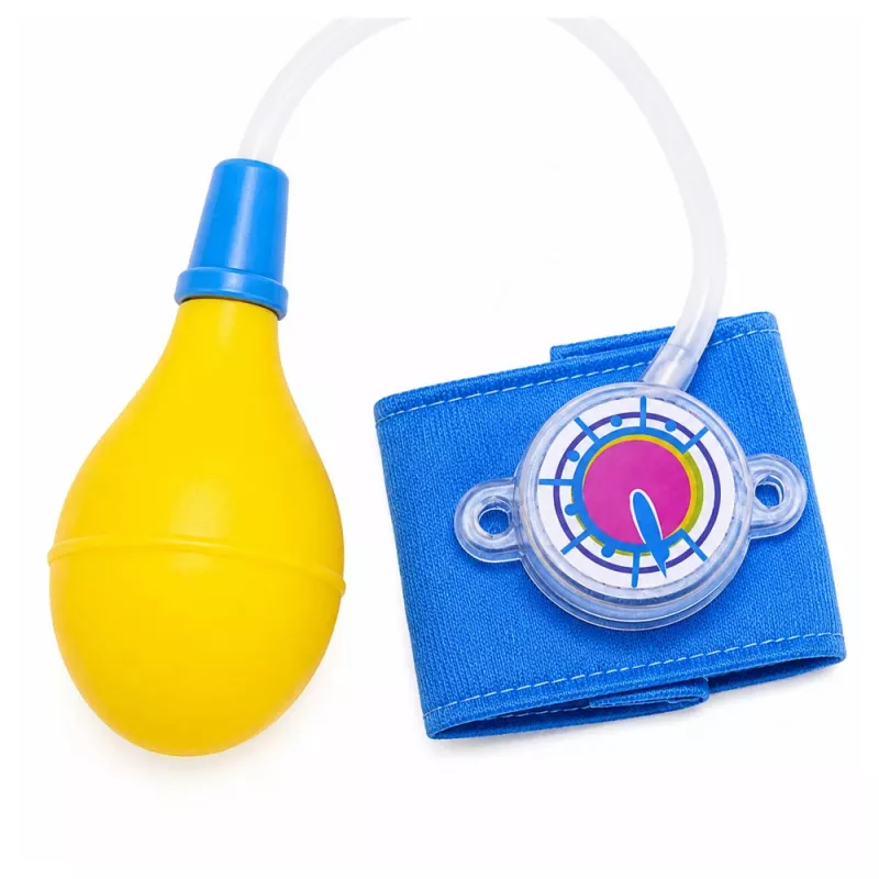 LEAN TOYS Kinder-Blutdruckmessgerät mit beweglichem Zeiger, Blau