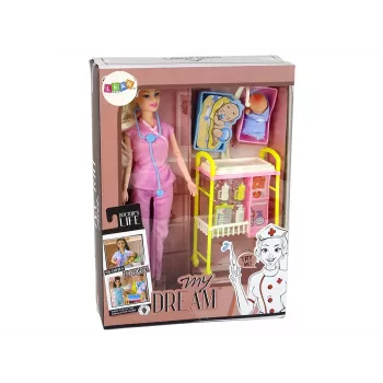 LEAN TOYS Kinder Puppendoktor Langhaar Zubehör