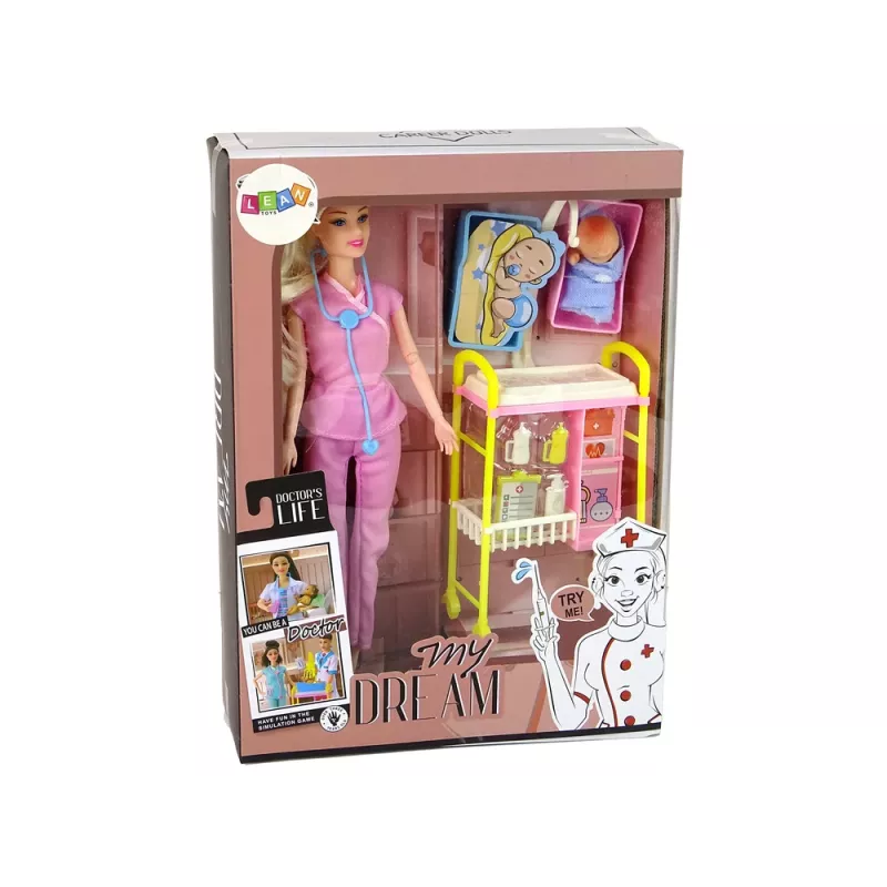 LEAN TOYS Kinder Puppendoktor Langhaar Zubehör