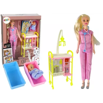 LEAN TOYS Kinder Puppendoktor Langhaar Zubehör