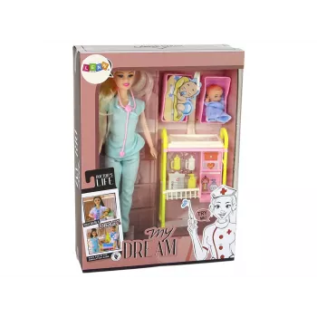 LEAN TOYS Kinder-Puppendoktor Langhaar-Zubehör