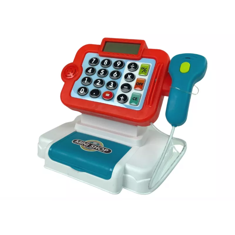 LEAN TOYS Kinder-Kassenrechner mit Gemüsekorb