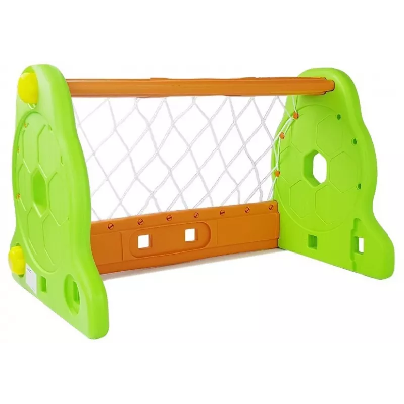 LEAN TOYS Kinder-Fußballtor Grün und Orange