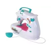 Lean Toys Nähmaschine für Kinder - Weiß, batteriebetrieben, realistisches Spielzeug mit Fußpedal und LED-Licht