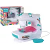 Lean Toys Nähmaschine für Kinder - Weiß, batteriebetrieben, realistisches Spielzeug mit Fußpedal und LED-Licht