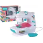 Lean Toys Nähmaschine für Kinder - Weiß, batteriebetrieben, realistisches Spielzeug mit Fußpedal und LED-Licht