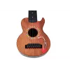 LEAN TOYS Kindergitarre mit braunem Holzfinish und Plektrum, 6 Nylonsaiten, akustisch, ab 3 Jahren