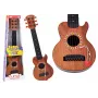 LEAN TOYS Kindergitarre mit braunem Holzfinish und Plektrum, 6 Nylonsaiten, akustisch, ab 3 Jahren