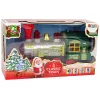 LEAN TOYS Christmas Locomotive Lights Sound Green Battery Operated