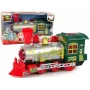 LEAN TOYS Christmas Locomotive Lights Sound Green Battery Operated