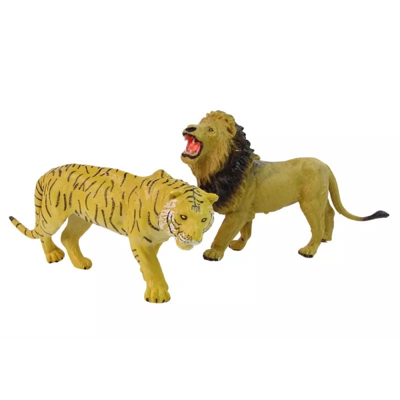 LEAN TOYS Circus Animals Fahrzeug-Set Der Zirkustiere LKW + Auto mit Anhänger