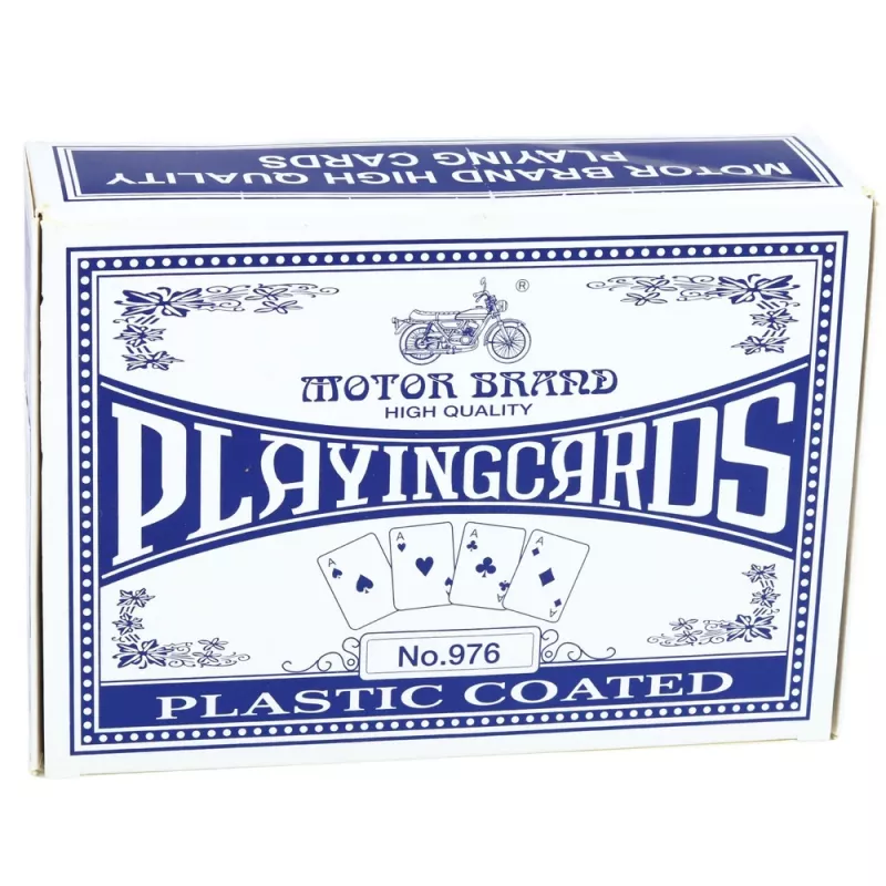 LEAN TOYS Classic Spielkarten mit Kunststoffbeschichtung Blau - Pokergröße, 54 Karten, spritzwassergeschützt