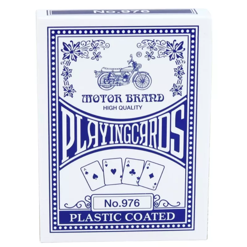LEAN TOYS Classic Spielkarten mit Kunststoffbeschichtung Blau - Pokergröße, 54 Karten, spritzwassergeschützt