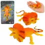 LEAN TOYS Collared Lizard Gummi-Figur dehnbar realistisch 19cm