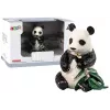 LEAN TOYS Sammelfigur Großer Panda mit Bambus