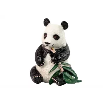 LEAN TOYS Sammelfigur Großer Panda mit Bambus
