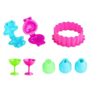 LEAN TOYS Color Clay DIY Geburtstagstorten-Haus - 24 Farben Lufttrocknende Modelliermasse Bastelset mit Werkzeugen, Formen & Zubehör für Kinder ab 6 Jahren