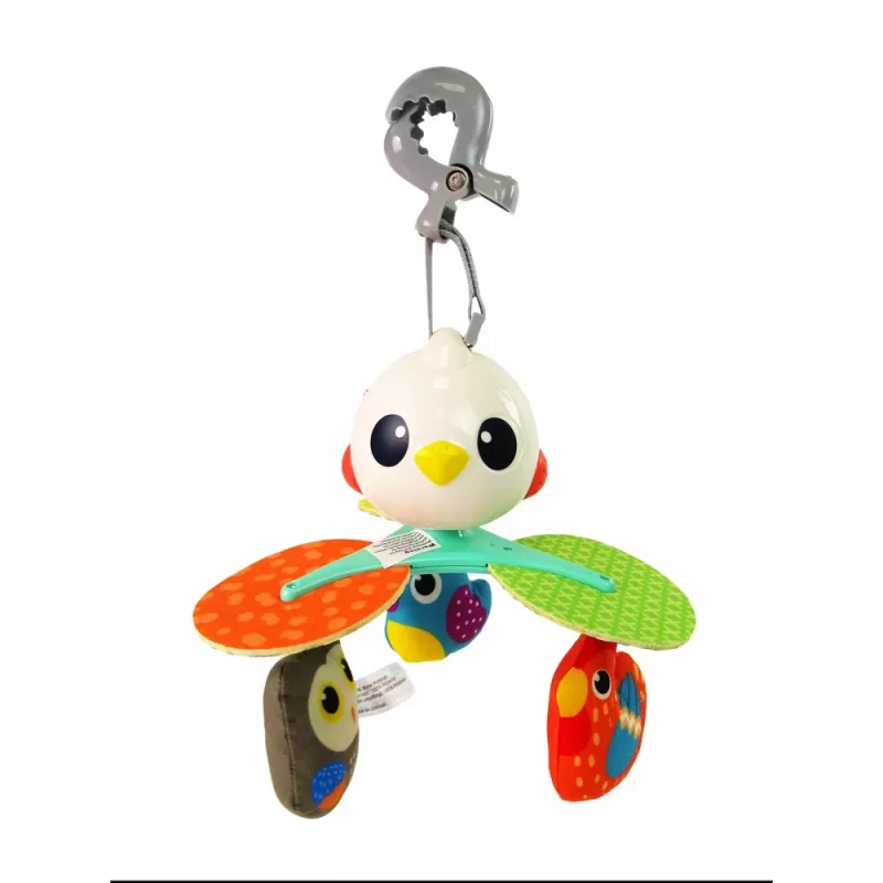 LEAN TOYS Colourful Birds Melody Carrousel für Babybett und Kinderwagen