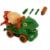 LEAN TOYS Betonmischer Dinosaurier Unwrecker grünes Zubehör