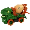LEAN TOYS Betonmischer Dinosaurier Unwrecker grünes Zubehör