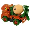 LEAN TOYS Betonmischer Dinosaur Unwrecker Orange Zubehör