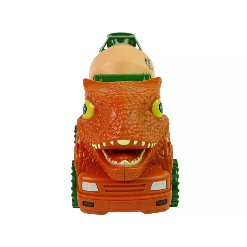LEAN TOYS Betonmischer Dinosaur Unwrecker Orange Zubehör