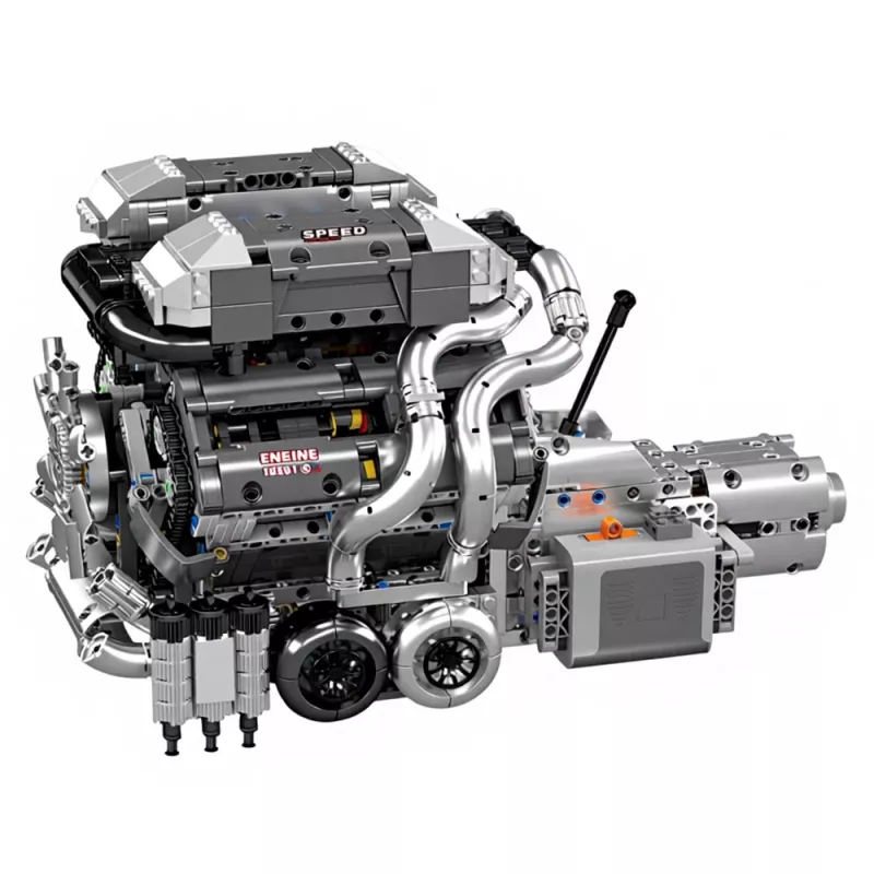 LEAN TOYS Bausteine Auto Motor V8 Getriebe 2024 el.