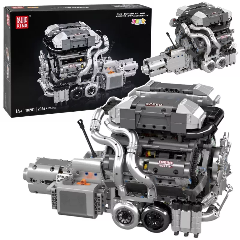 LEAN TOYS Bausteine Auto Motor V8 Getriebe 2024 el.