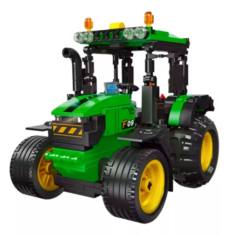 LEAN TOYS Bausteine Traktor Landwirtschaft Grün 304 Teile