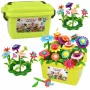 LEAN TOYS Bausteine Blumen Bunter Blumengarten im Karton 73 Stk.