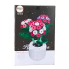 LEAN TOYS Bausteine Rosa Hortensie im Topf 342 Teile