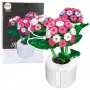 LEAN TOYS Bausteine Rosa Hortensie im Topf 342 Teile
