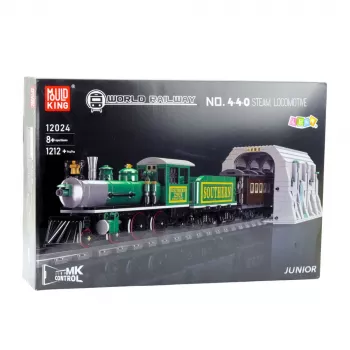 LEAN TOYS Bausteine ferngesteuerte Dampflok RC Grün 1212 Teile