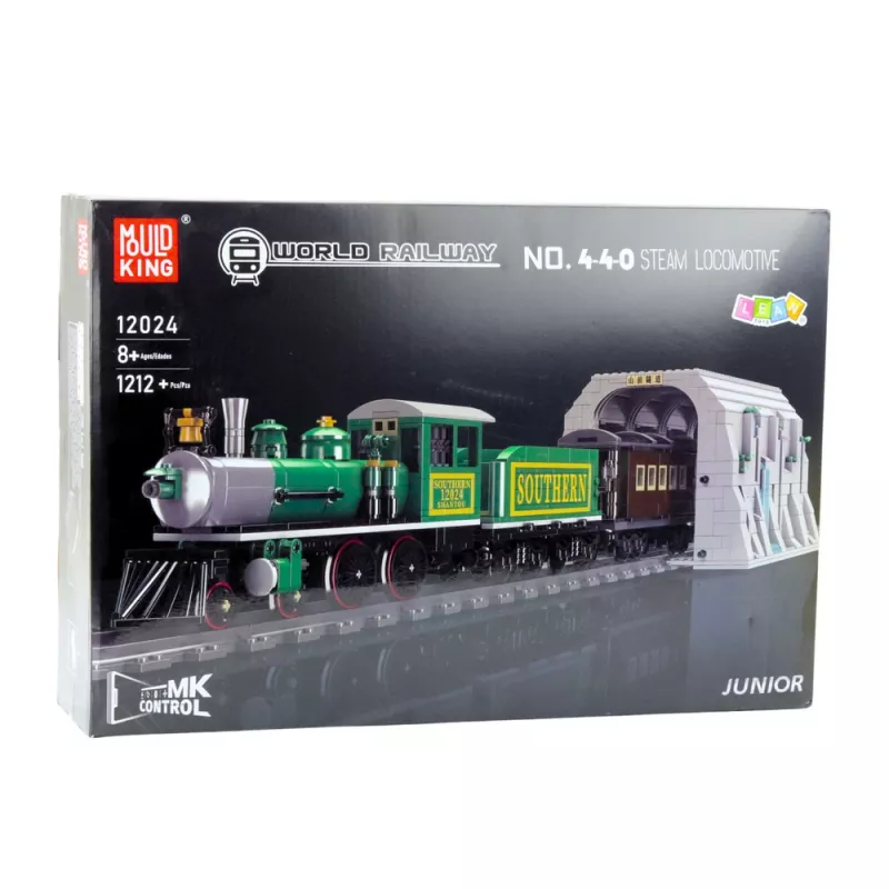 LEAN TOYS Bausteine ferngesteuerte Dampflok RC Grün 1212 Teile